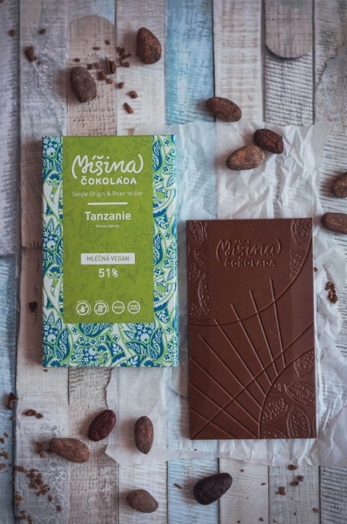 Míšina čokoláda Veganská mléčná čokoláda 51% Tanzanie, 50 g