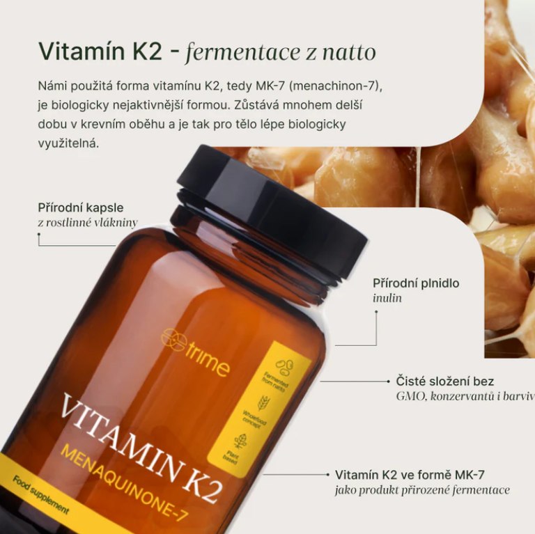 Trime Vitamin K2 – 120 µg, 90 kapslí