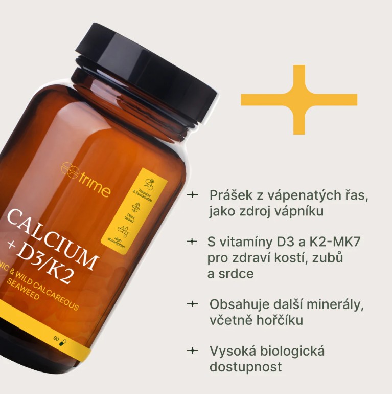 Trime Calcium + D3/K2, 90 kapslí