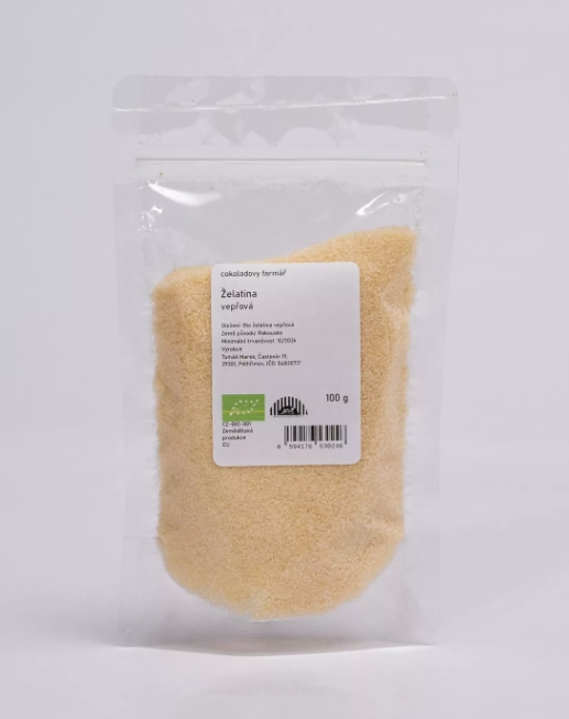 Čokoládový farmář Želatina vepřová BIO - Velikost balení: 500 g