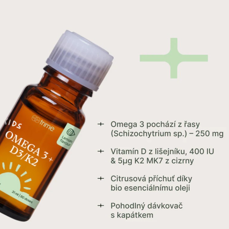 Trime Kids omega 3 + D3/K2, kapky, 31 ml