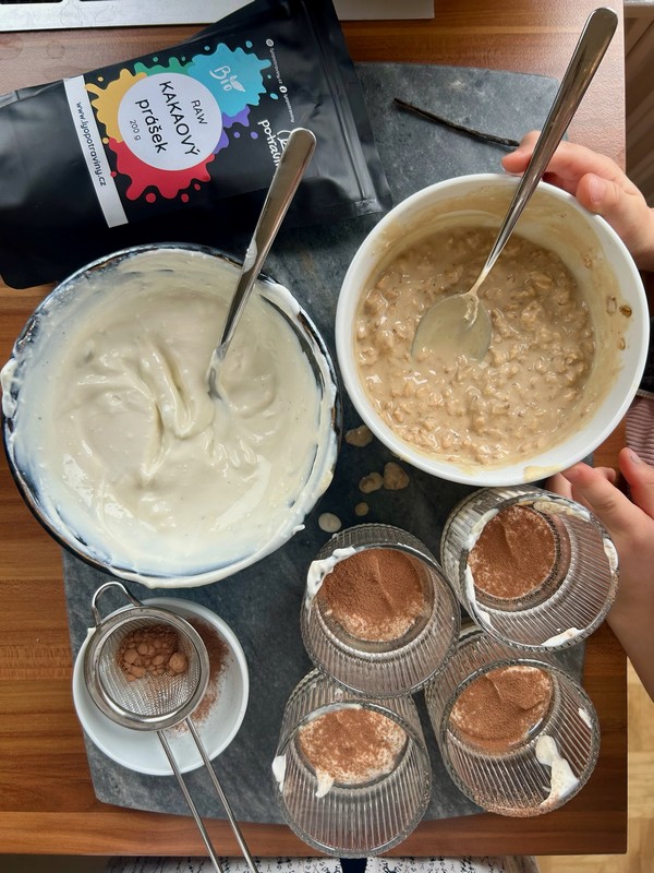 Probiotické zdravé tiramisu z fermentovaných vloček www.wugi.cz