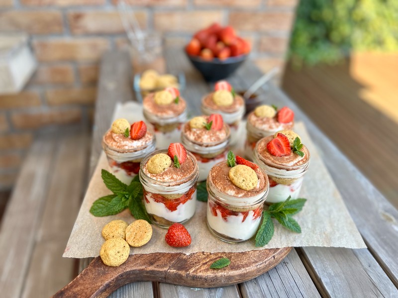 Zdravé jahodové tiramisu. www.wugi.cz recepty