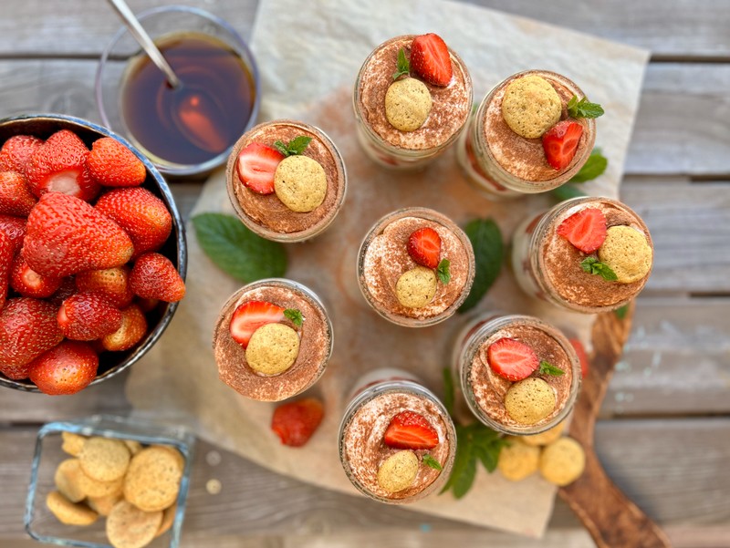 Jahodové tiramisu. WUGI zdravé recepty.